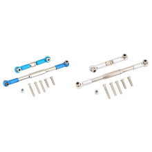 2 Set RC Steering Rod CNC Machining Steering Linkage Rod Set for WPL 1608T RC Steering Linkage Set, & Grey
