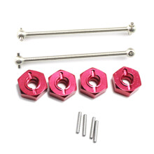 for 144001 1/14 RC Car Spare Parts 144001-1281 Rear Dog Bone & for 144001 1/14 Metal Combiner,Red