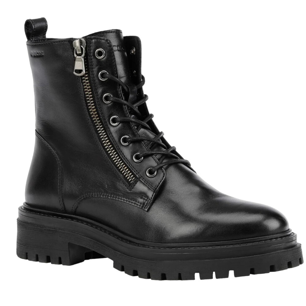 Geox (7.5 Uk, ) Womens/Ladies D Iridea F Leather Ankle Boots Black