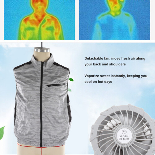 Wearable Cool Air Vest with Fan 1