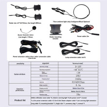 20M Auto Universal 24 GHz Millimeterwellenradar BSD Toter-Winkel-Erkennungssystem Spurwechselassistent Warnlichtleiste, C
