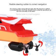 2X Speed RC Boat Ship RC Boat Remote Control Boats Electric Waterproof Model Ship Sailing Toys for Children Toy Red