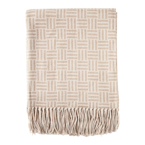 (One Size, Brown) Vinga Lenox Geometric Throw