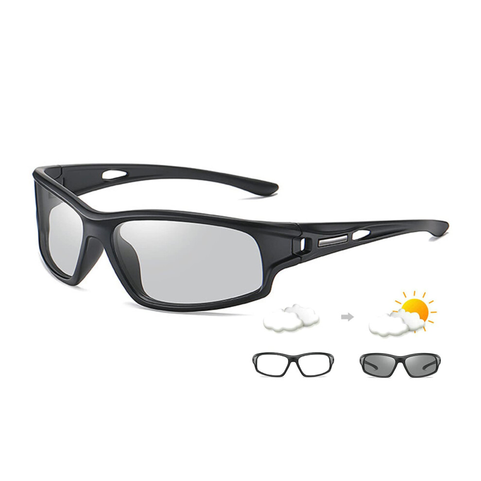 250x Magnifying Glass Reading Glasses for Men, Photochromic Transition Lens, Sports Square Design