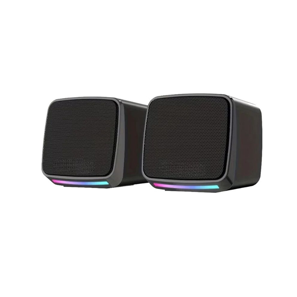 Speaker With Cool Lights And Stereo Sound Computer Speakers 6W Usb Powered 3.5 Mm Aux-In Portable Speaker 4712087252215