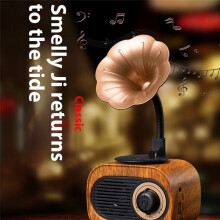 Retro Wood Speaker Portable Wireless Outdoor Sound System with TF FM Radio Music MP3 Subwoofer