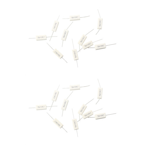 20 PCS 5W 10 Ohm Ceramic Load Resistors
