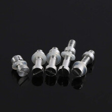10Pcs M2.5 Tornillos Tornillo Tuerca Arandelas Juego Placa Giratoria Cartucho del Cabezal Stylus Montaje Vinilo LP Reproductor de Discos
