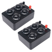 2X 0-9999 Ohm Simple Resistance Box Precision Variable Decade Resistor Teaching Instrument