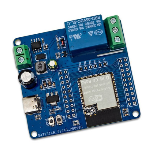 ESP32-S3 WIFI  Development Board Module  5-60V Powered Single-Channel Relay Module USB C Interface