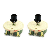 2X 100W 100 Ohm Keramik Drahtpotentiometer Rotierend Widerstand Rheostat