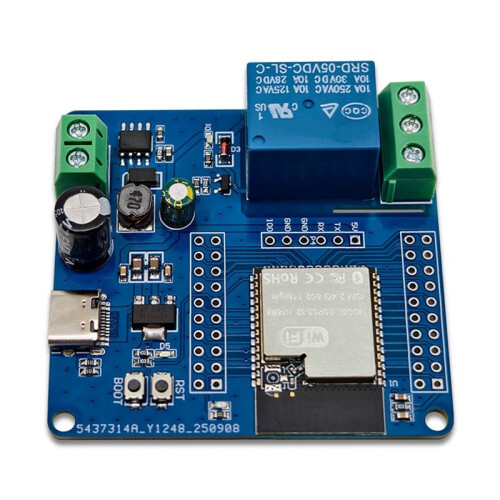 ESP32-S3 WIFI -Ontwikkelbordmodule  5-60V-Aangedreven Enkelkanaals Relaismodule USB C-Interface 2