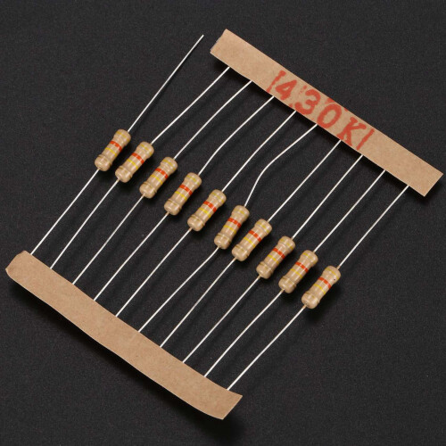 1000Pcs 50 Werte 1 / 2W 0,5W 5 % KohleschichtwiderstäNde Assorted Kit Set