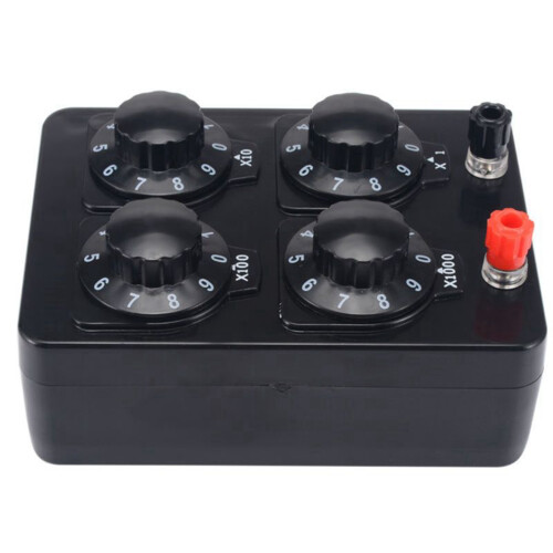 2X 0-9999 Ohm Einfacher Widerstand Box Precision Variable Dekade Widerstands Lehre Instrument 2
