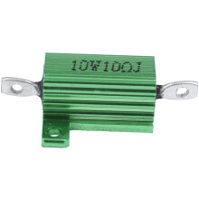 2X Resistances Montees Par Fil Enroule de Chassis en Aluminium Vertes de 10W 10 Ohms 5%
