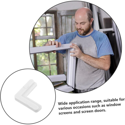 10 Pack Plastic Window Screen Corner Brackets 90 Degree Frame Connectors Easy Installation 1