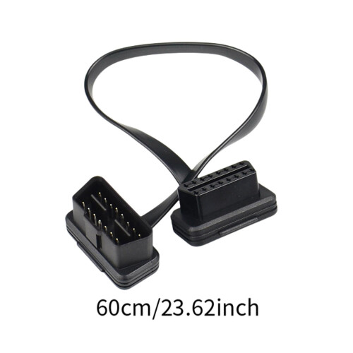 Low Profile OBDII Extension Cable Flexible Diagnostic Extender Cord Ad 1