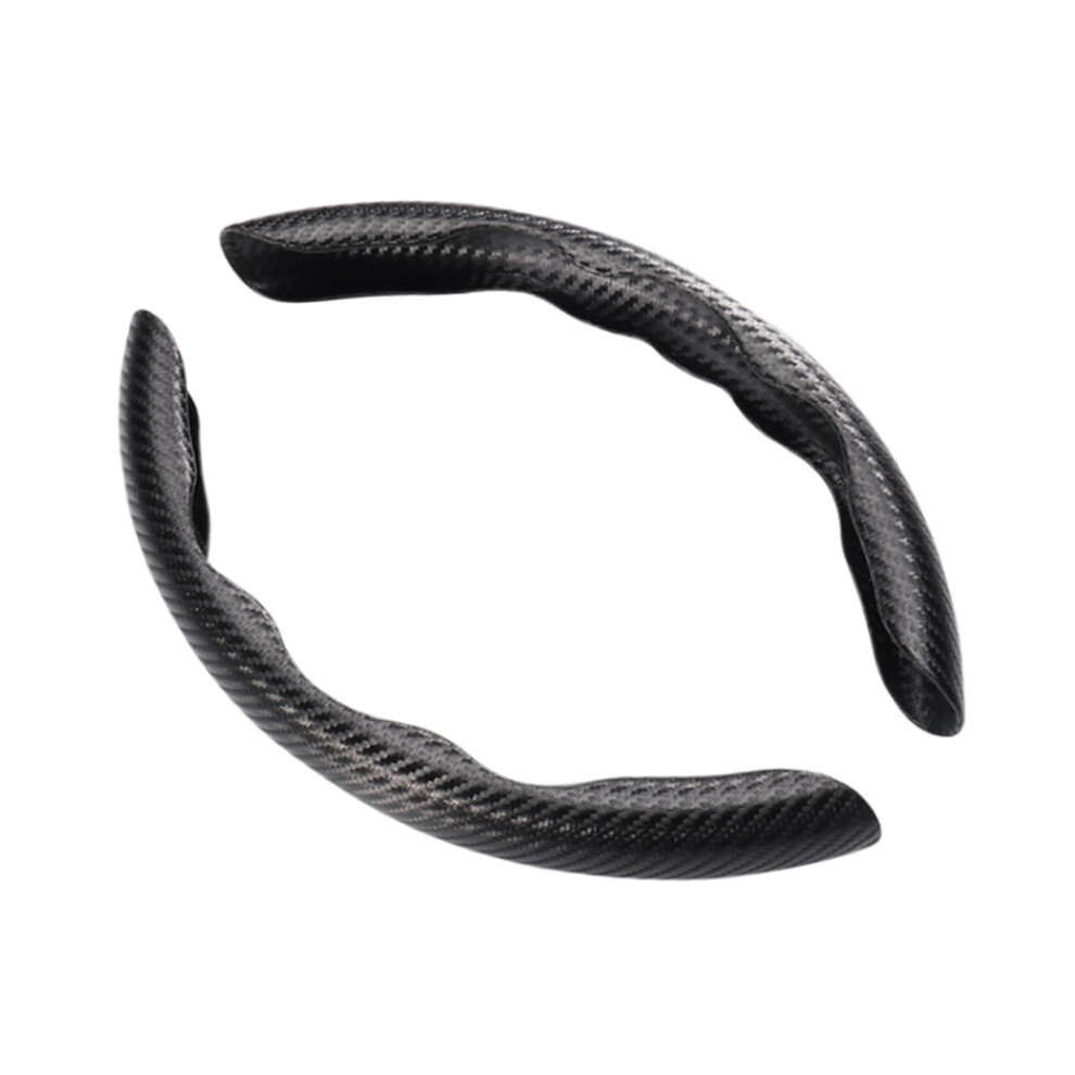 Carbon Fiber Steering Wheel Cover Universal Fit 38Cm Stable Black 6902696175021