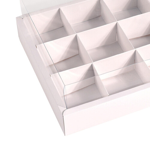 2Pcs Bakery Boxes Grid Boxes Square Food Containers for Cookies Party 2