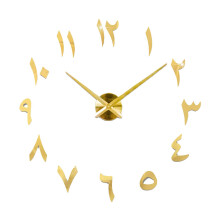 Wall Clock Frameless Mirror Number Sticker Modern Decorative for Livin