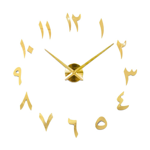 Wall Clock Frameless Mirror Number Sticker Modern Decorative for Livin