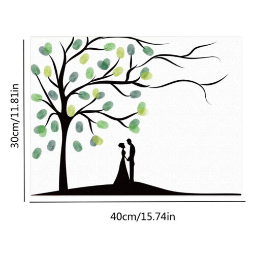 Fingerprints Tree Canvas Versatile Crafts Birthdays Weddings Art Suppl 1
