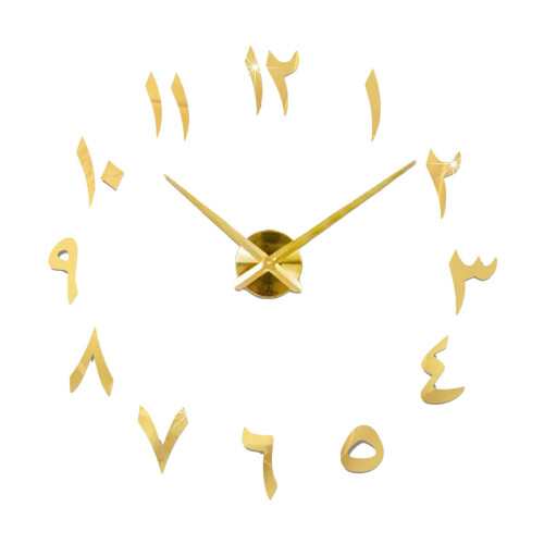 Wall Clock Frameless Mirror Number Sticker Modern Decorative for Livin 1
