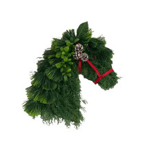 Artificial Christmas Wreath Horse Head Wreath for Front Door for Wall