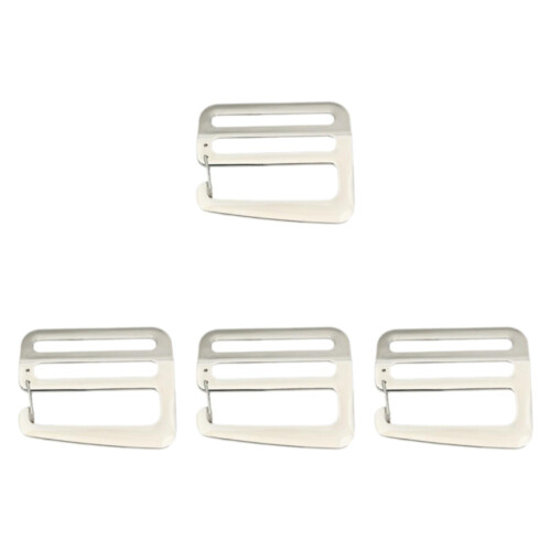 4 Pieces G Hook Wave Buckles with Spring Slide Buckles Webbing Strap B