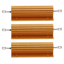 3X Gold Aluminum Clad Power Resistor Resistance 100W, 8 Ohm 8R