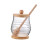 Glass Honey Dispenser Clear Honey Container for Wedding Kitchen Dining 1