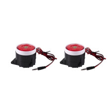 2X Vibrateur Piezo de Son Continu Decibel IC Haut-Parleur de L'Alarme de 12V 120Db Noir + Rouge