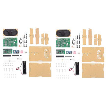 2X Kit de RáDio FM DIY Soldagem Projeto Receptor Sem Fio Ajustável Display LCD Módulo de RáDio Digital FM Kits DIY para Inclinar-Se