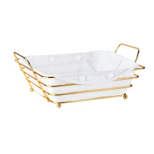 Wire Bread Basket Easy to Clean Iron Storage Container for Kitchen Hou