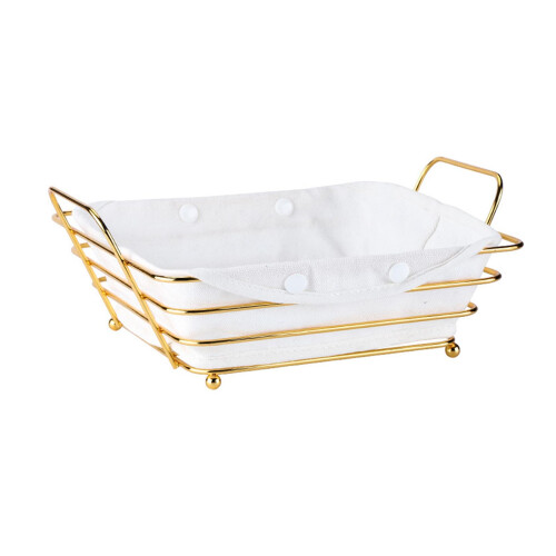 Wire Bread Basket Easy to Clean Iron Storage Container for Kitchen Hou