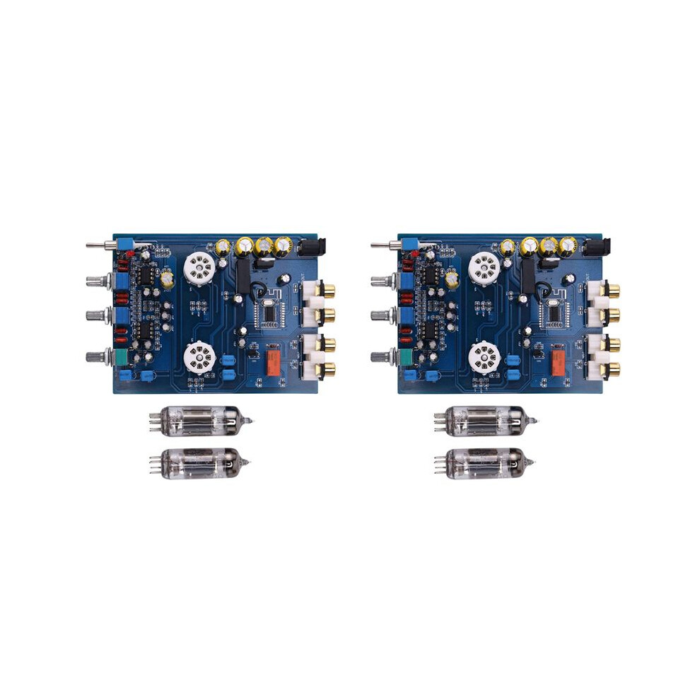 2X Ne5532 Dc12v2a 4.2 Hifi Preamp 6J5 Home Audio Tube Amplifier Fever Bile Preamp Tone Board 470Uf/25V 4712271117207