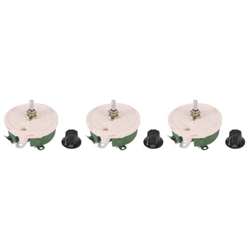 3X 100W 100 Ohm Ceramic Wirewound Potentiometer Rotary Resistor Rheostat