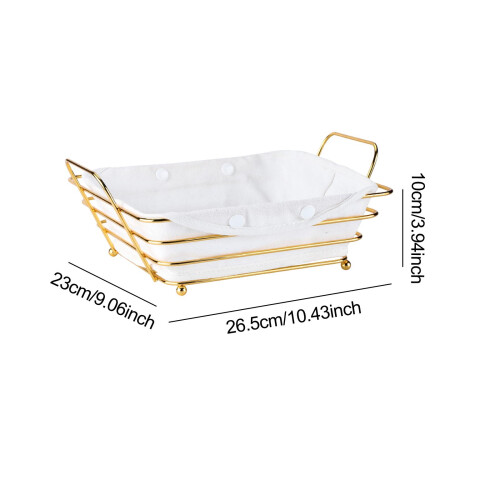 Wire Bread Basket Easy to Clean Iron Storage Container for Kitchen Hou 1
