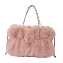 Women's Plush Bag Satchel Tote Bag Crossbody Bag for Travel Shopping D