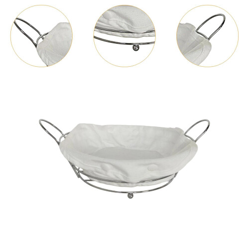 Bread Basket Iron Vegetable Baskets for Dining Table Cabinet Kitchen C 2