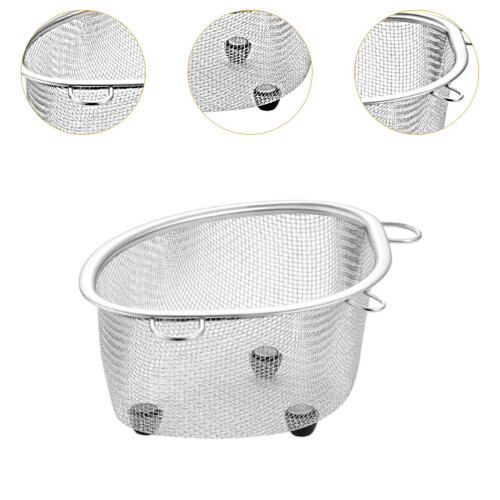 Hanging Sink Strainer Basket Kitchen Sink Organizer Triangular Drying 2