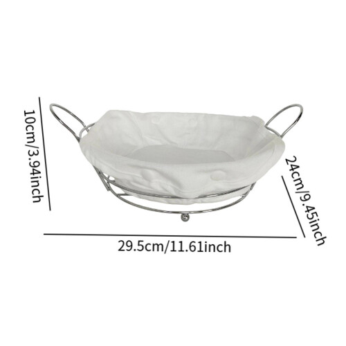 Bread Basket Iron Vegetable Baskets for Dining Table Cabinet Kitchen C 1