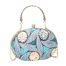 Handbag for Women Clutch Flower Embroidery Shoulder Bag Buckle Purse B