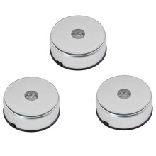 3X Bildschirm Drehteller für Kristall Glas Kunst, LED Farbiger Drehbarer Kristall Bildschirm Basis Ständer mit USB Kabel
