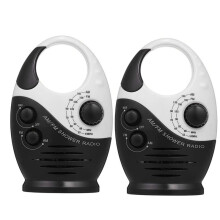 2X Am / Fm -Duschradio Badezimmer Wasserdichtes Radio Hängendes Musikradio Eingebauter Lautsprecher