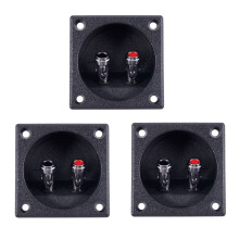 3X Nero Piazza Coppa Terminal Forma A Doppia Binding Post Tipo Altoparlante Box