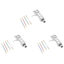 3X Universal LP Disc Record Player Phono Turntable Headshell 4-Pin with OFC Leadwires for Direct-Drive Turntable