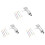 3X Universal LP Disc Record Player Phono Turntable Headshell 4-Pin with OFC Leadwires for Direct-Drive Turntable 2