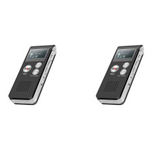 2X Paranormale Apparatuur voor Spookjacht Digitale EVP Spraakgestuurde Recorder USB US 8GB (Zwart)