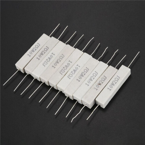 20 Pcs Wire Wound Ceramic Cement Resistor 2 Ohm 10W Watt 2